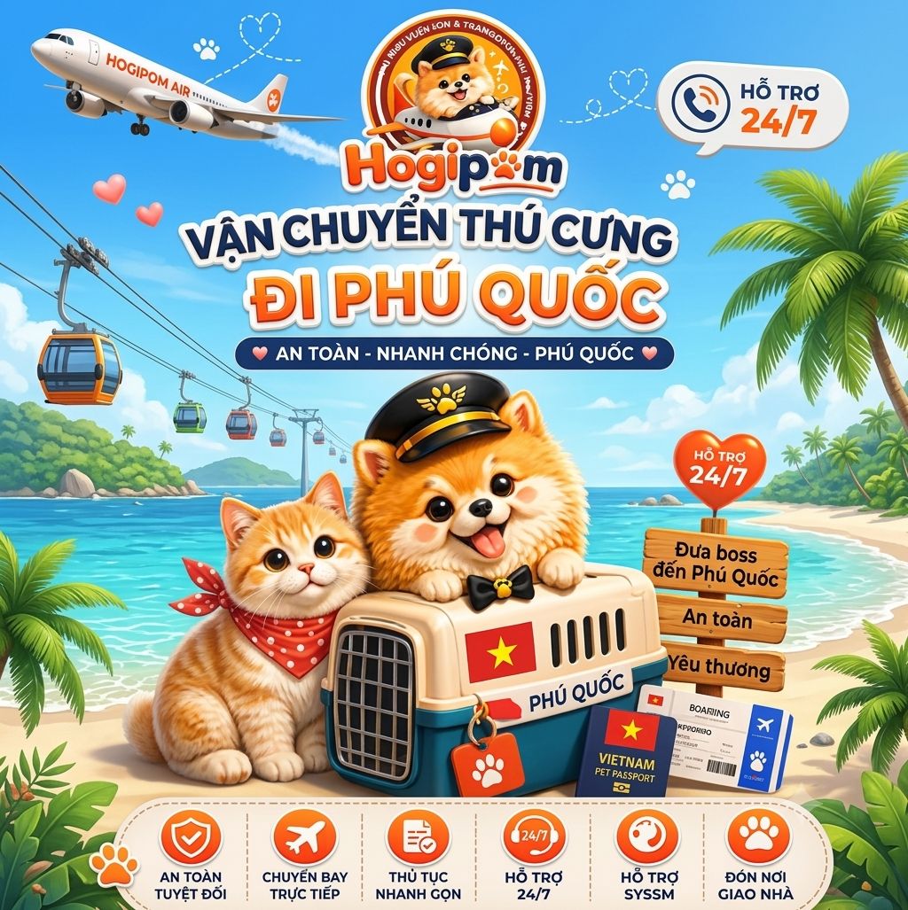 VẬN CHUYỂN THÚ CƯNG ĐI PHÚ QUỐC