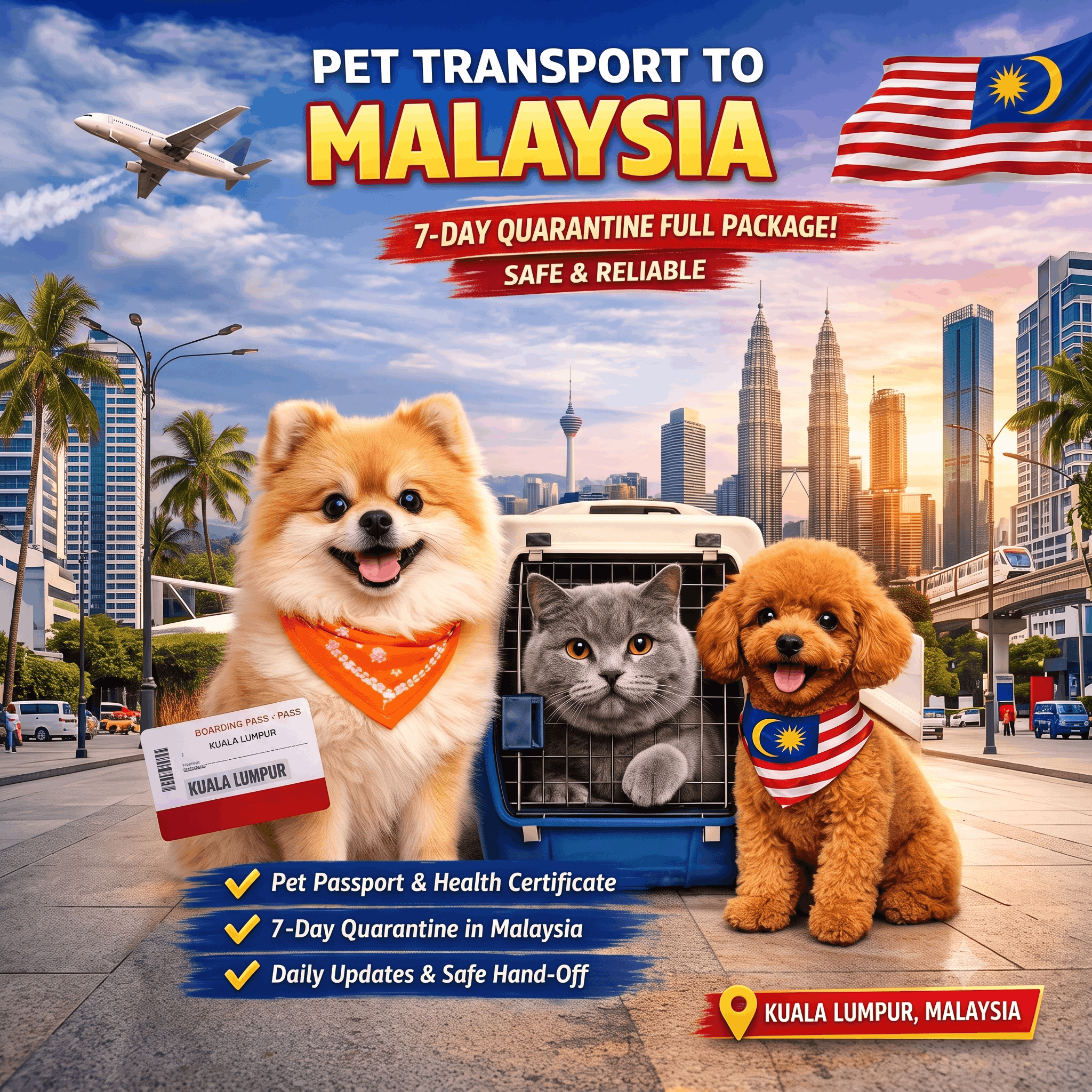 VẬN CHUYỂN THÚ CƯNG ĐI MALAYSIA